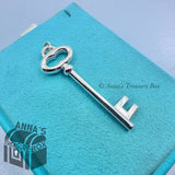 Tiffany & Co 925 Silver XL 2.25" Oval Skeleton Key Charm Pendant (pouch)