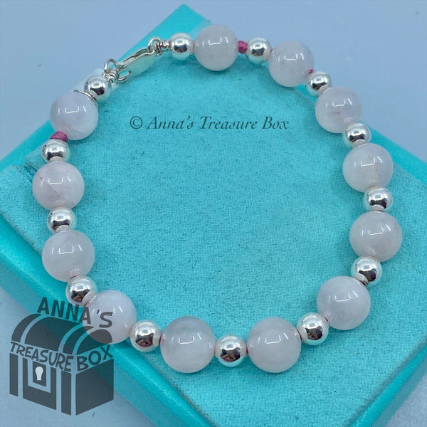 5mm Sterling Silver Beaded Bracelets With Initial Charms - Kelly and Rose  Boutique