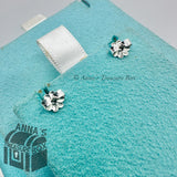 Tiffany & Co. 925 Silver Elsa Peretti 11mm Open Heart Stud Earrings (pouch)