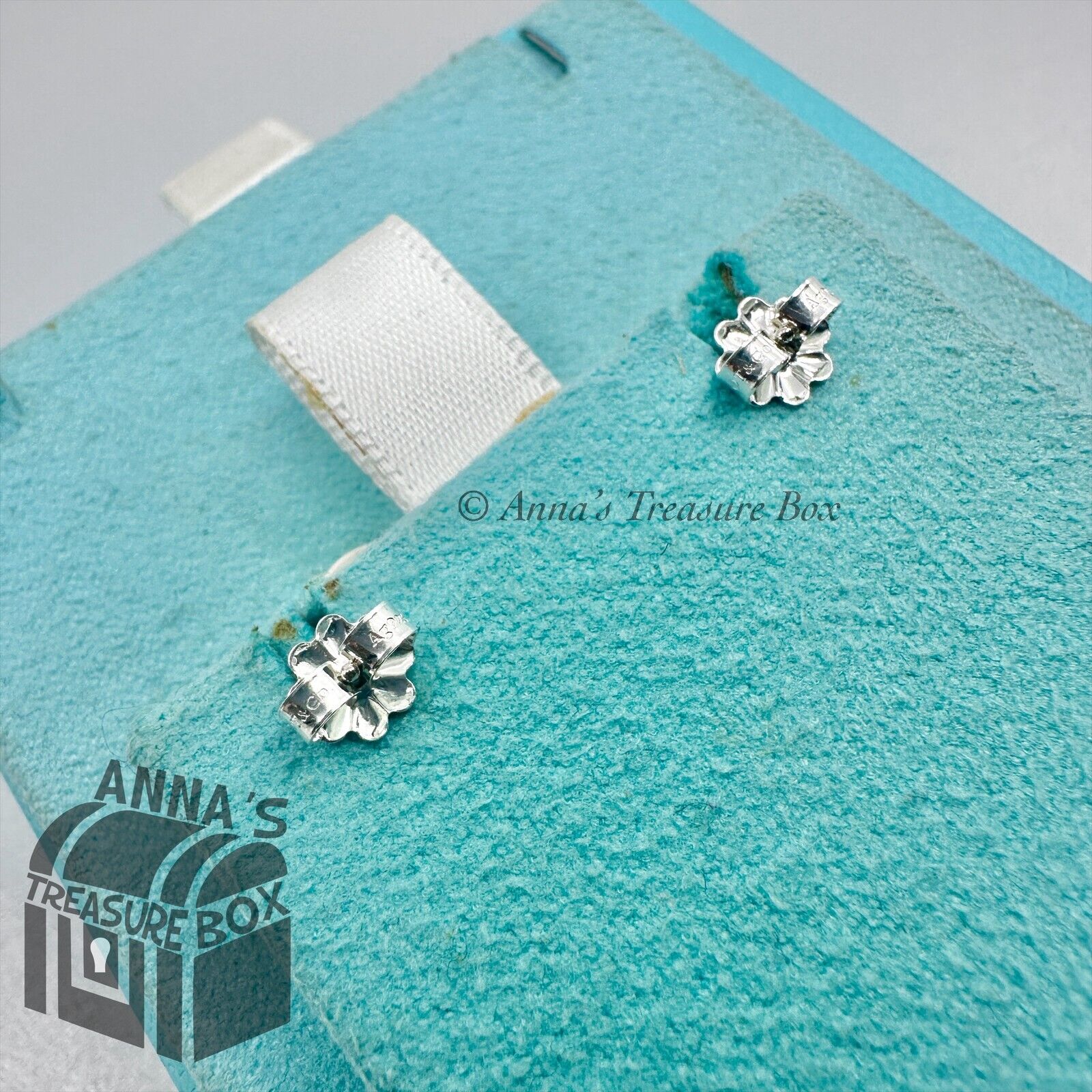 Tiffany & Co. 925 Silver 15mm Large Open Heart 14K Gold Post Stud