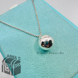 Tiffany & Co. 925 Silver Hardwear 12.75mm Ball 18-20" Adjustable Necklace (pouch