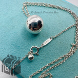 Tiffany & Co. 925 Silver Hardwear 12.75mm Ball 18-20" Adjustable Necklace (pouch