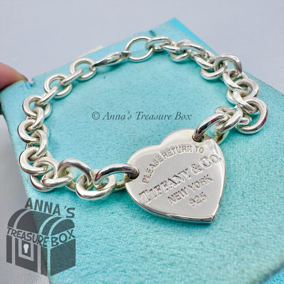 Tiffany & Co. 925 Silver RTT Heart Tag 7.25