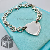 Tiffany & Co. 925 Silver RTT Heart Tag 7.25" Bracelet (box)