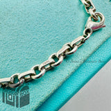 Tiffany & Co. 925 Silver Small Oval Donut Link Bracelet 7.5” (pouch)