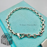 Tiffany & Co. 925 Silver Small Oval Donut Link Bracelet 7.5” (pouch)
