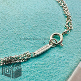 Tiffany & Co. 925 Silver Infinity Double Chain Bracelet 6.75" (box)