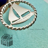 Tiffany & Co. 925 Silver Sailboat Twist Twirl Charm (pouch)