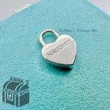 Tiffany & Co. 925 Silver DEFECTIVE Nice & Naughty Heart Padlock Lock Charm (pch)