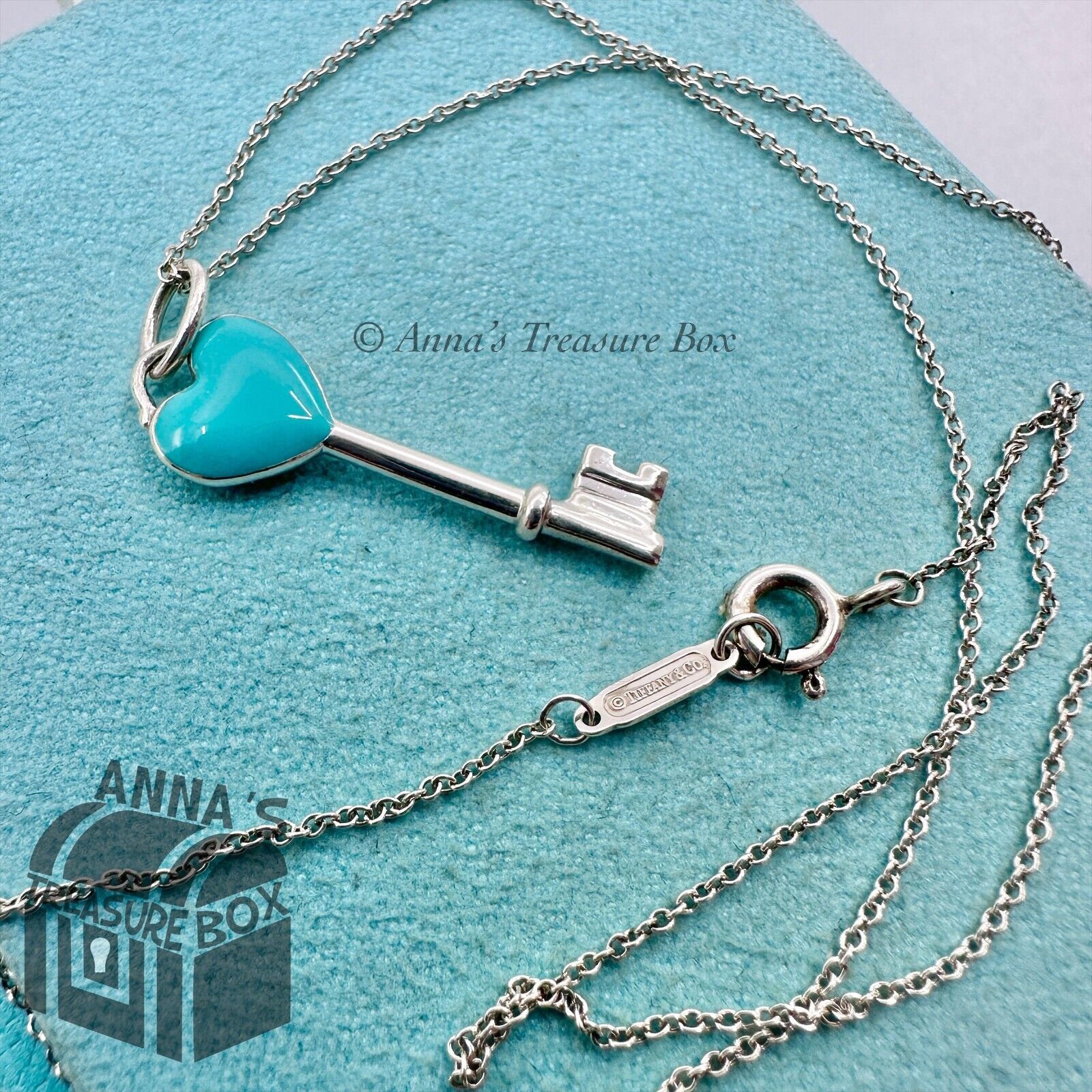 Tiffany & Co. 925 Silver Blue Enamel Tiffany & Co. 925 Silver Blue Enamel