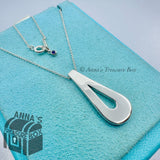 Tiffany & Co. 925 Silver Out of Retirement Blue Sapphire Loop 16-18” Necklace