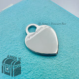 Tiffany & Co. 925 Silver Happy Anniversary Script Heart Pendant Charm (pouch)