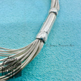 Tiffany & Co. 925 Silver Multi Strand Wire 7" Bracelet (pouch)
